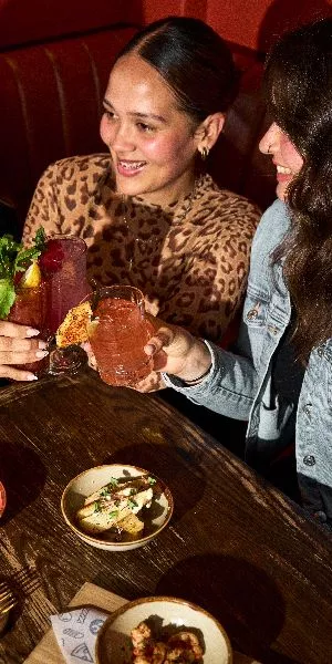 2-for-1 cocktails, mocktails & draught beers