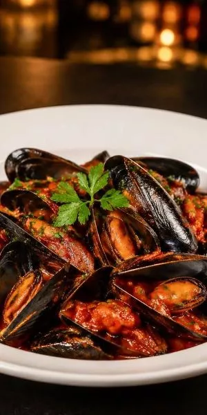 Sunset Mussels